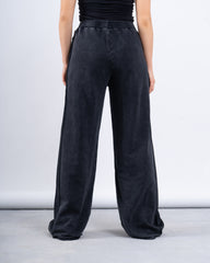 Acid-Wash Wide-Leg Pants
