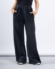 Acid-Wash Wide-Leg Pants