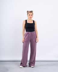 Acid-Wash Wide-Leg Pants