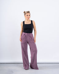 Acid-Wash Wide-Leg Pants