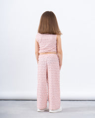 Textured Wide Leg Pants