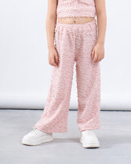 Textured Wide Leg Pants