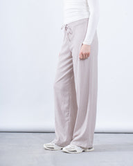 Crinkled Wide-Leg Pants