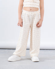 Textured Wide Leg Pants