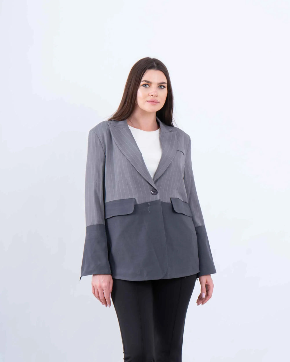 Contrast Pinstripe Blazer - Venti