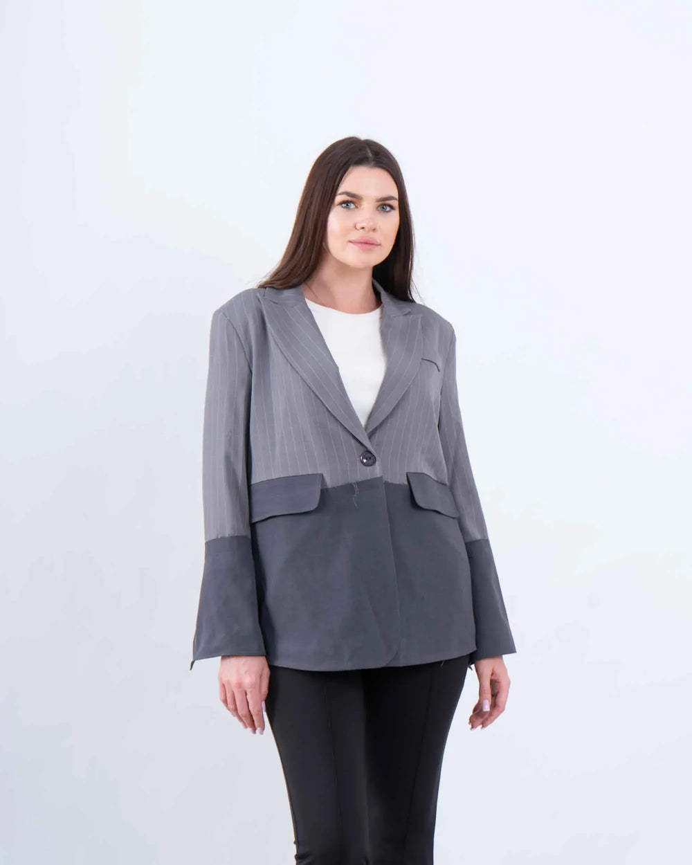 Contrast Pinstripe Blazer - Venti