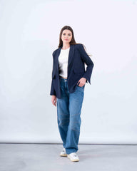 Contrast Pinstripe Blazer - Venti