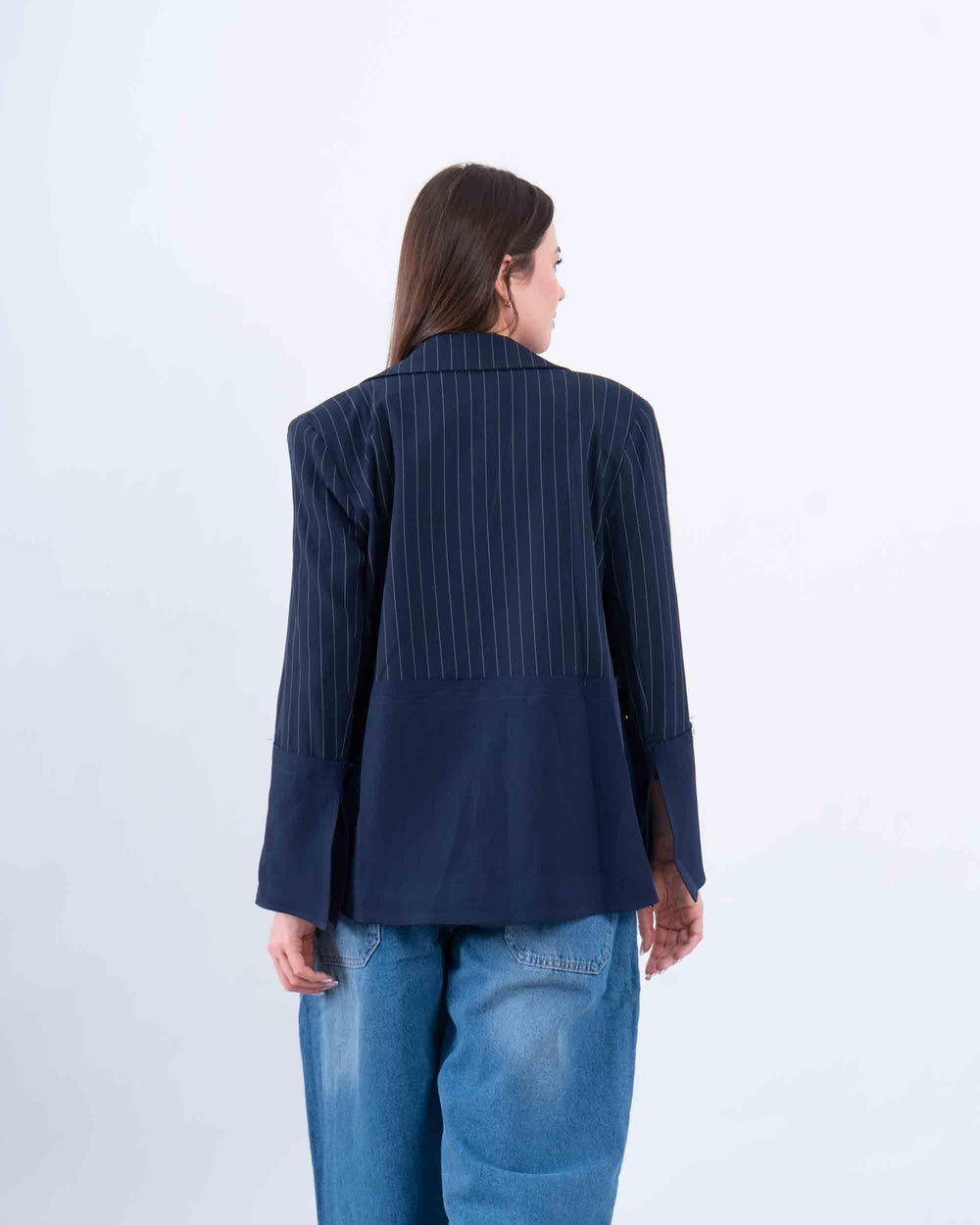 Contrast Pinstripe Blazer - Venti