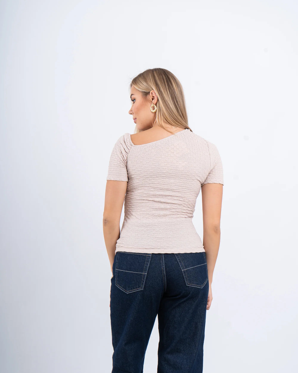 Crushed Texture Fitted Top - Venti