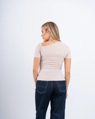 Crushed Texture Fitted Top - Venti