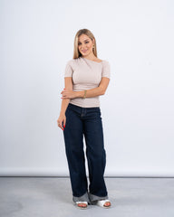Crushed Texture Fitted Top