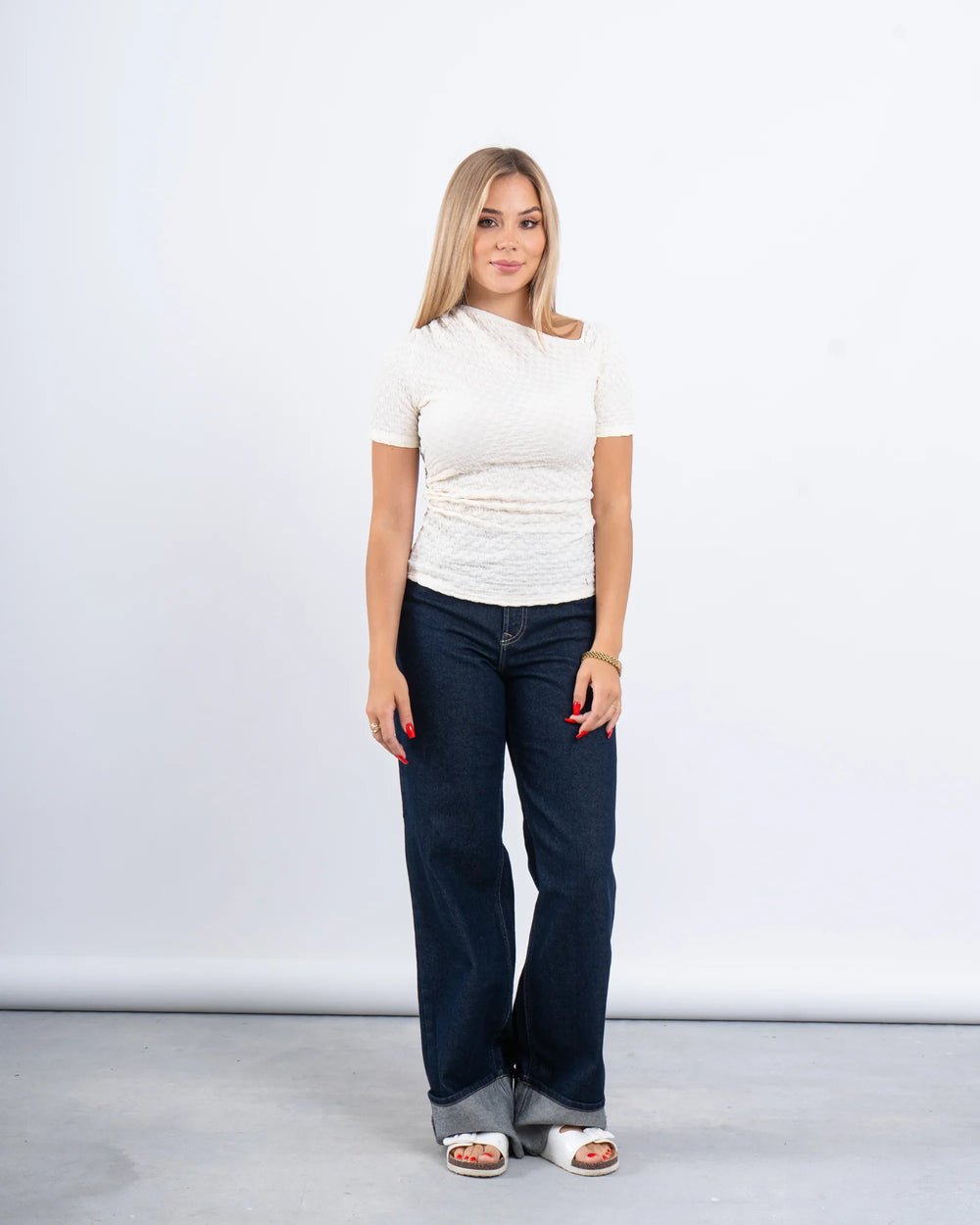 Crushed Texture Fitted Top - Venti