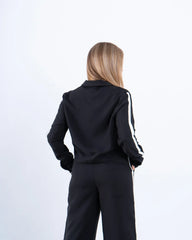 Zip-Up Shirt With Stripe Detail - Venti