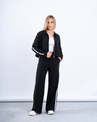 Zip-Up Shirt With Stripe Detail