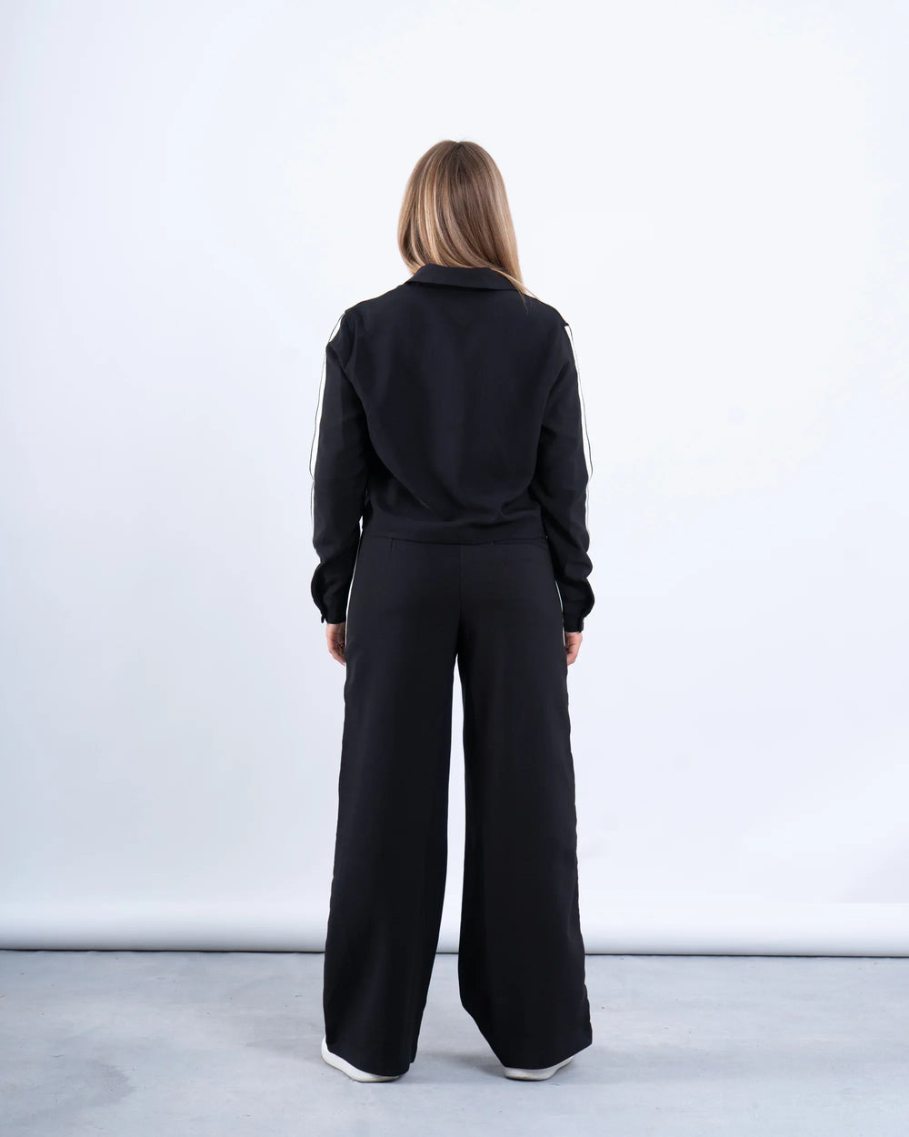 Zip-Up Shirt With Stripe Detail - Venti