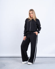 Zip-Up Shirt With Stripe Detail