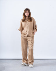 Satin Relaxed-Fit Shirt