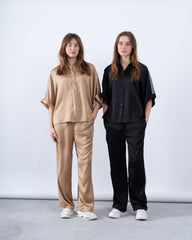 Satin Relaxed-Fit Shirt