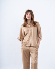 Satin Relaxed-Fit Shirt