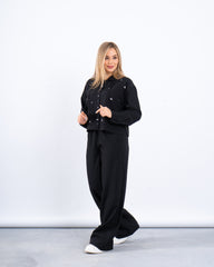 Stone Embellished Hooded Shirt