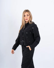 Stone Embellished Hooded Shirt - Venti