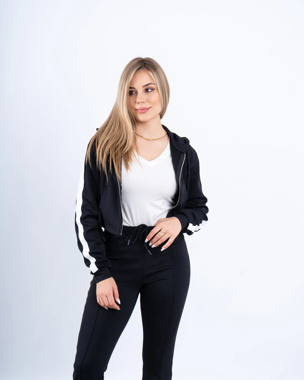 Stripe Zip-Up Hoodie - Venti