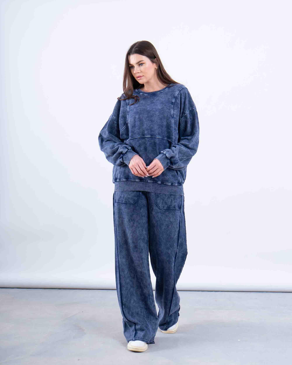 Acid Wash Oversized Sweatshirt - Venti