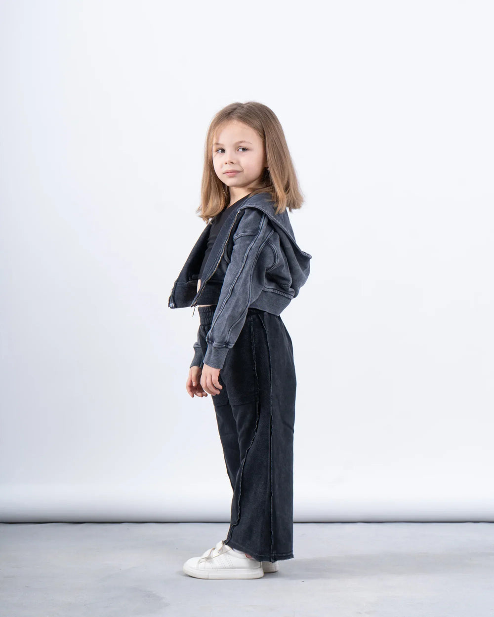 Acid-Wash Wide-Leg Pants - Venti