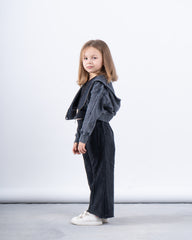 Acid-Wash Wide-Leg Pants