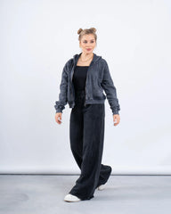 Acid-Wash Zip-Up Hoodie - Venti