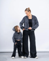 Acid-Wash Zip-Up Hoodie - Venti