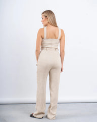 Cross-Neck Belted Jumpsuit - Venti
