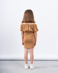 Off-Shoulder Ribbed Dress