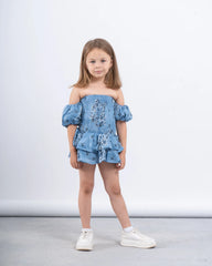 Printed Smocked Ruffle Dress - Venti