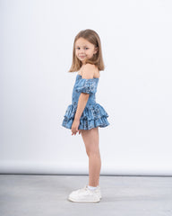 Printed Smocked Ruffle Dress