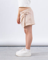 Side Tie Linen Skort