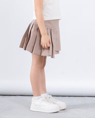 Twill Pleated Skirt