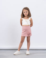 Mini Skirt With Pop-out Flower