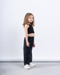 Acid-Wash Wide-Leg Pants