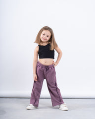 Acid-Wash Wide-Leg Pants