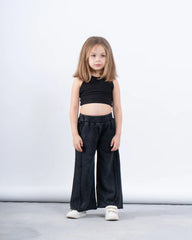 Acid-Wash Wide-Leg Pants - Venti