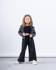 Acid-Wash Wide-Leg Pants