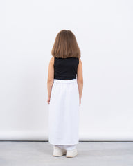 Linen Wrap Skirt-Pants With Buckle