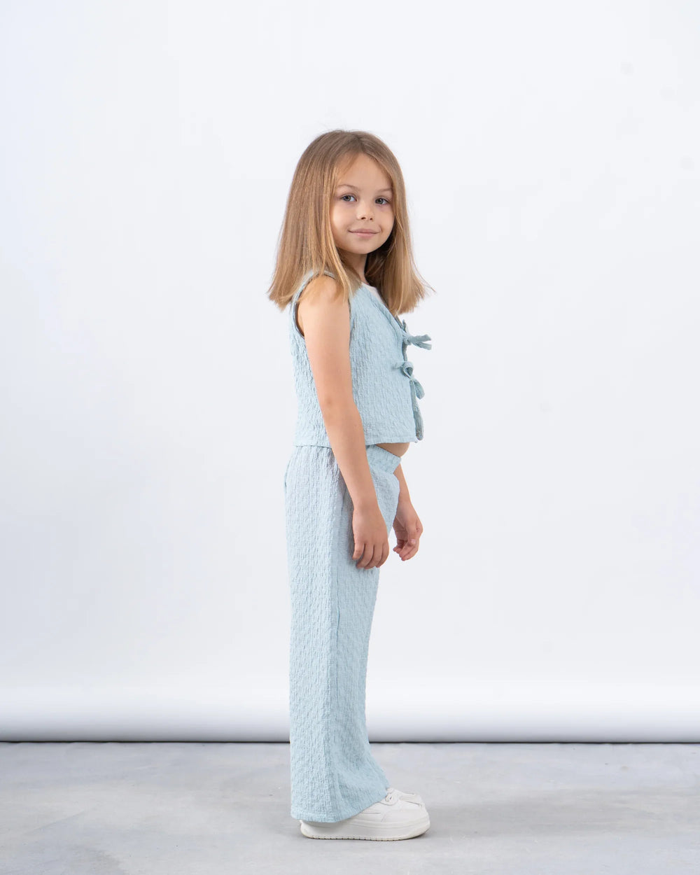 Crushed Textured Wide-Leg Pants - Venti