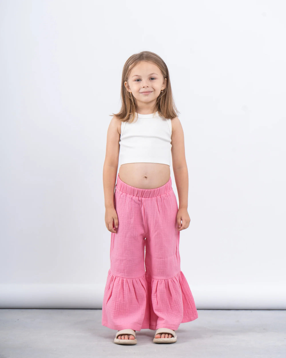 Ruffled Wide-Leg Pants - Venti