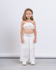 Broderie Extra Wide-Leg Pants