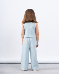 Crushed Textured Tie-Front Vest