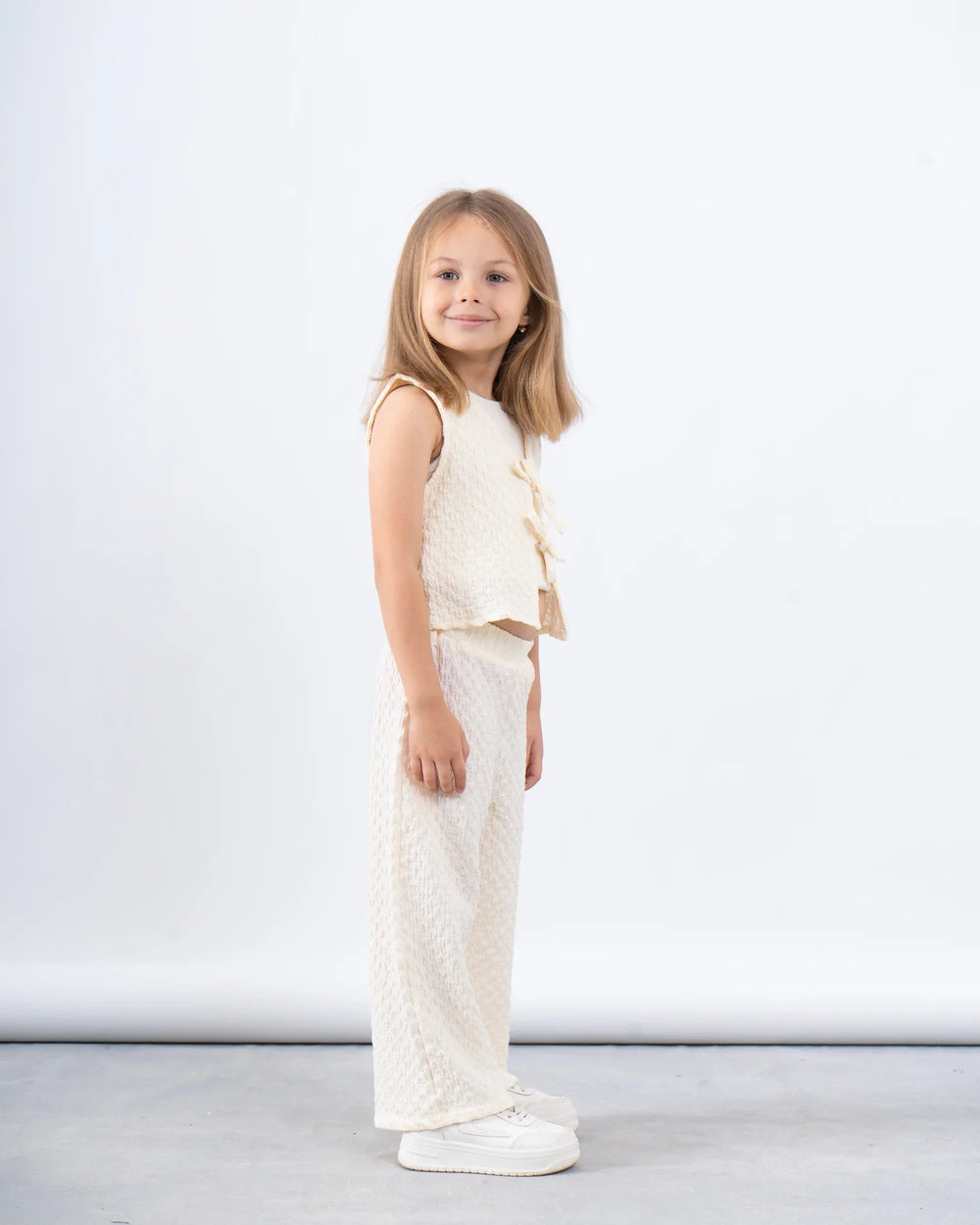 Crushed Textured Tie-Front Vest - Venti