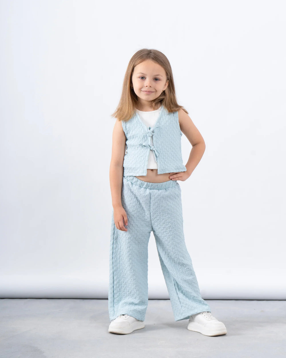 Crushed Textured Tie-Front Vest - Venti