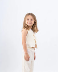 Crushed Textured Tie-Front Vest - Venti